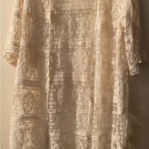 Lace Embroidered Boho duster perfect for every day, festivals or the beach.